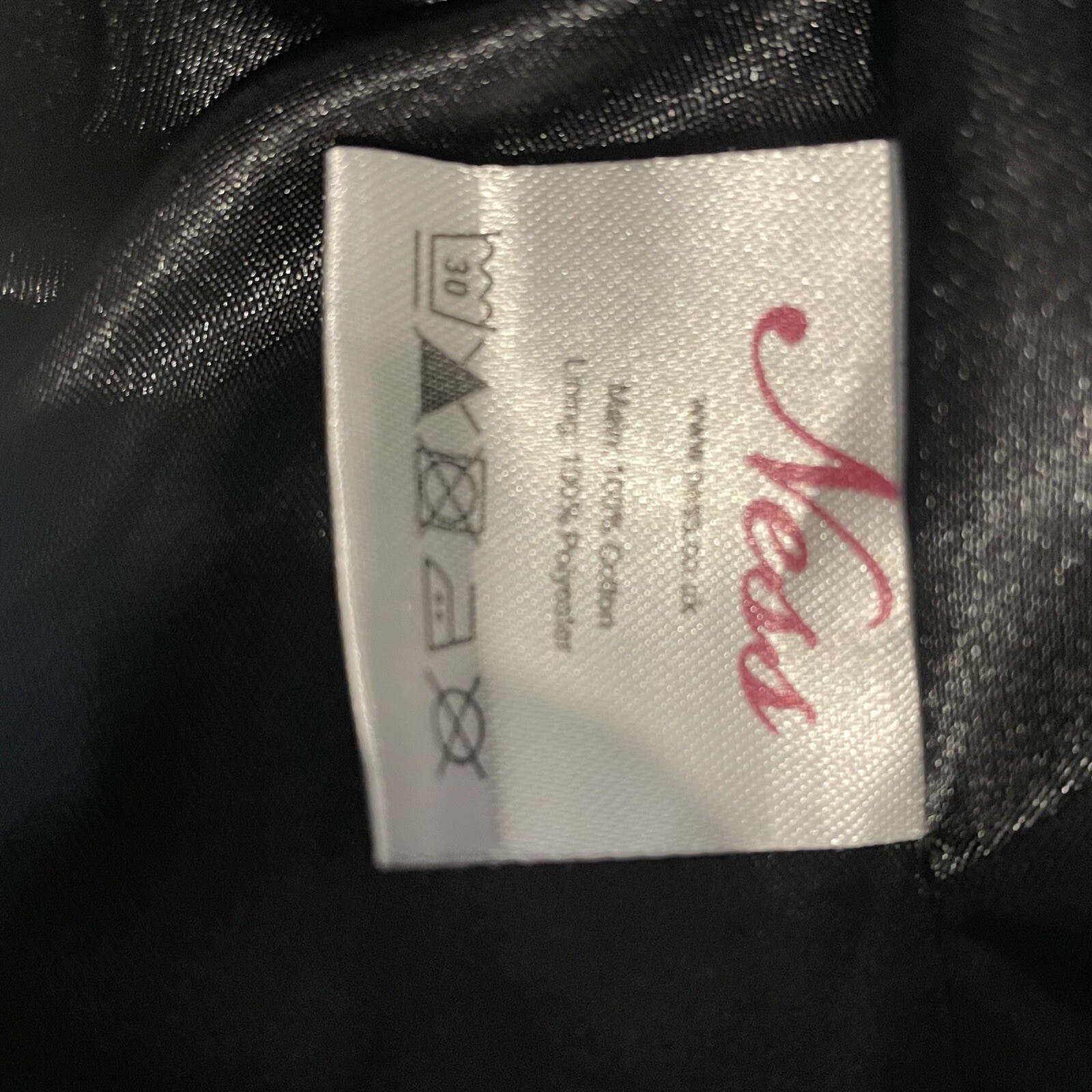 Ness Fine Needlecord Fully Lined Skirt size 8 Charcoal Floral Pink Pockets Vgc