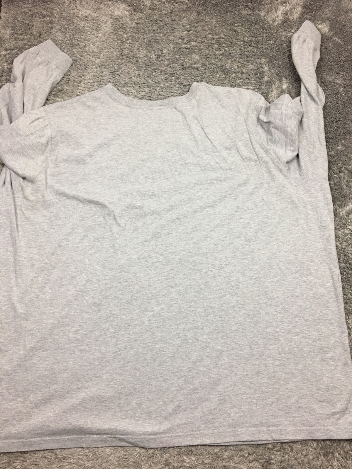 King Size Shirt Mens Size 7XL Big Gray Long Sleeve Cotton