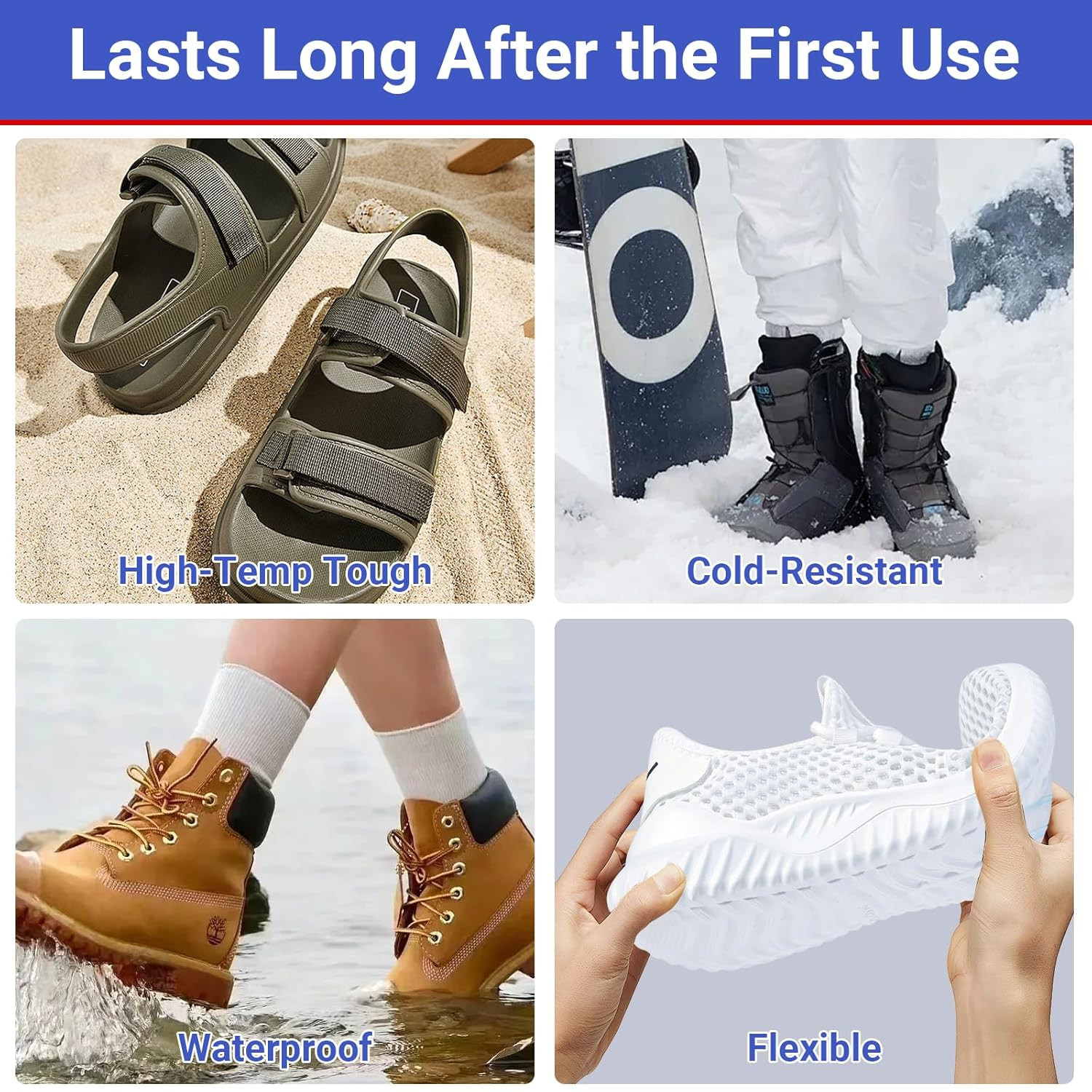 Shoe Glue, Super Clear Shoe Glue Sole Repair, Heavy Duty Repair Adhesive for Boo
