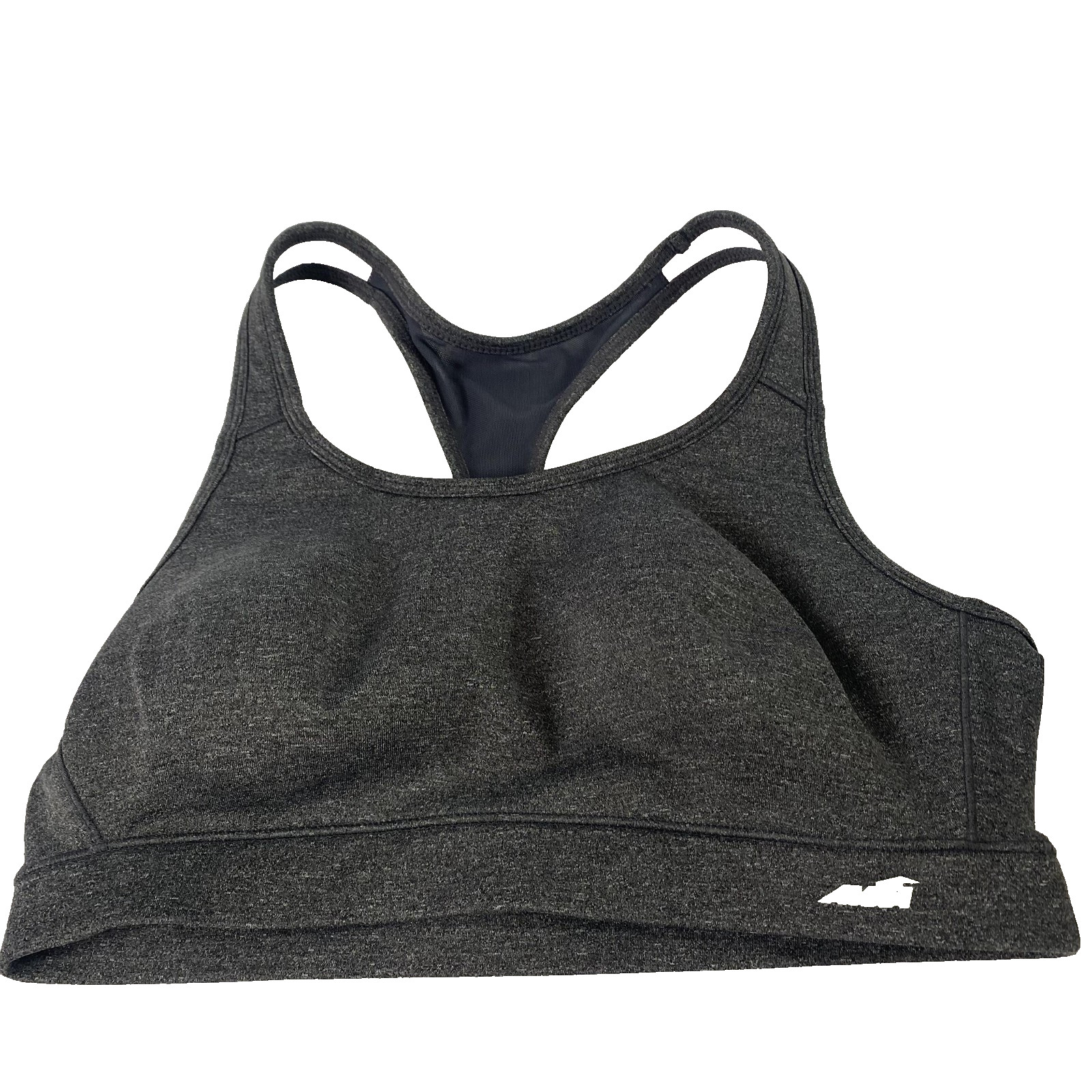 Avia Sports Bra Womens Large Gray Racerback Padded Running Training Gym