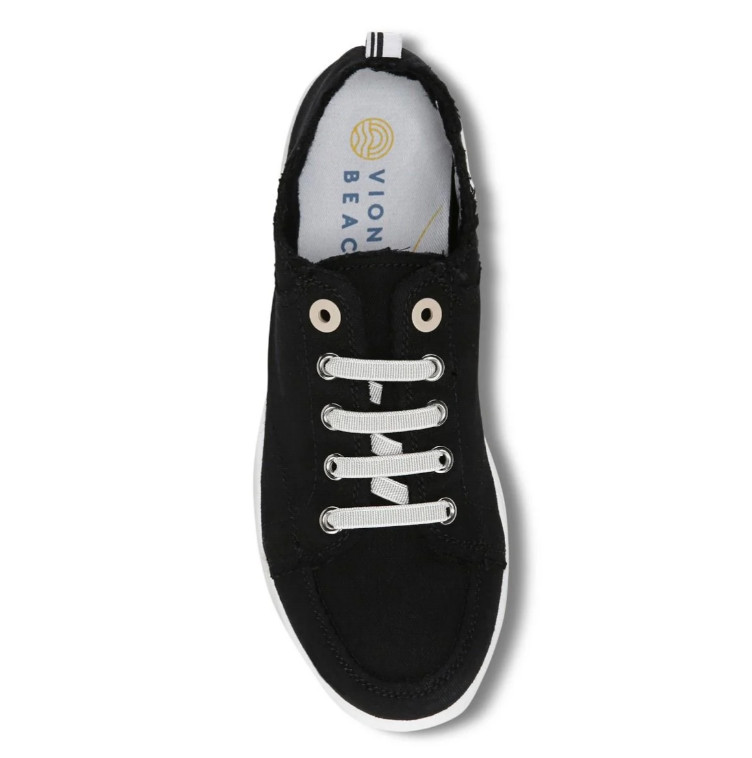Vionic’s Beach Pismo Casual Sneaker: Canvas, Black Canvas