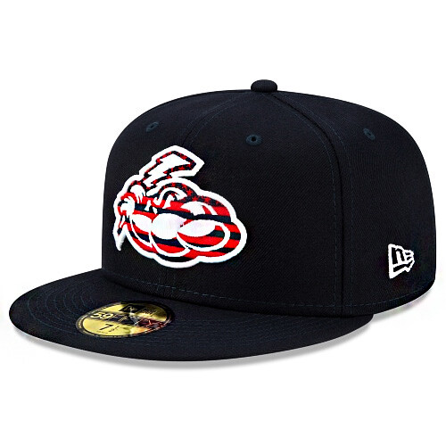 New Era Trenton Thunder Navy 5950 Fitted Hat MILB Official 4th July USA Edition