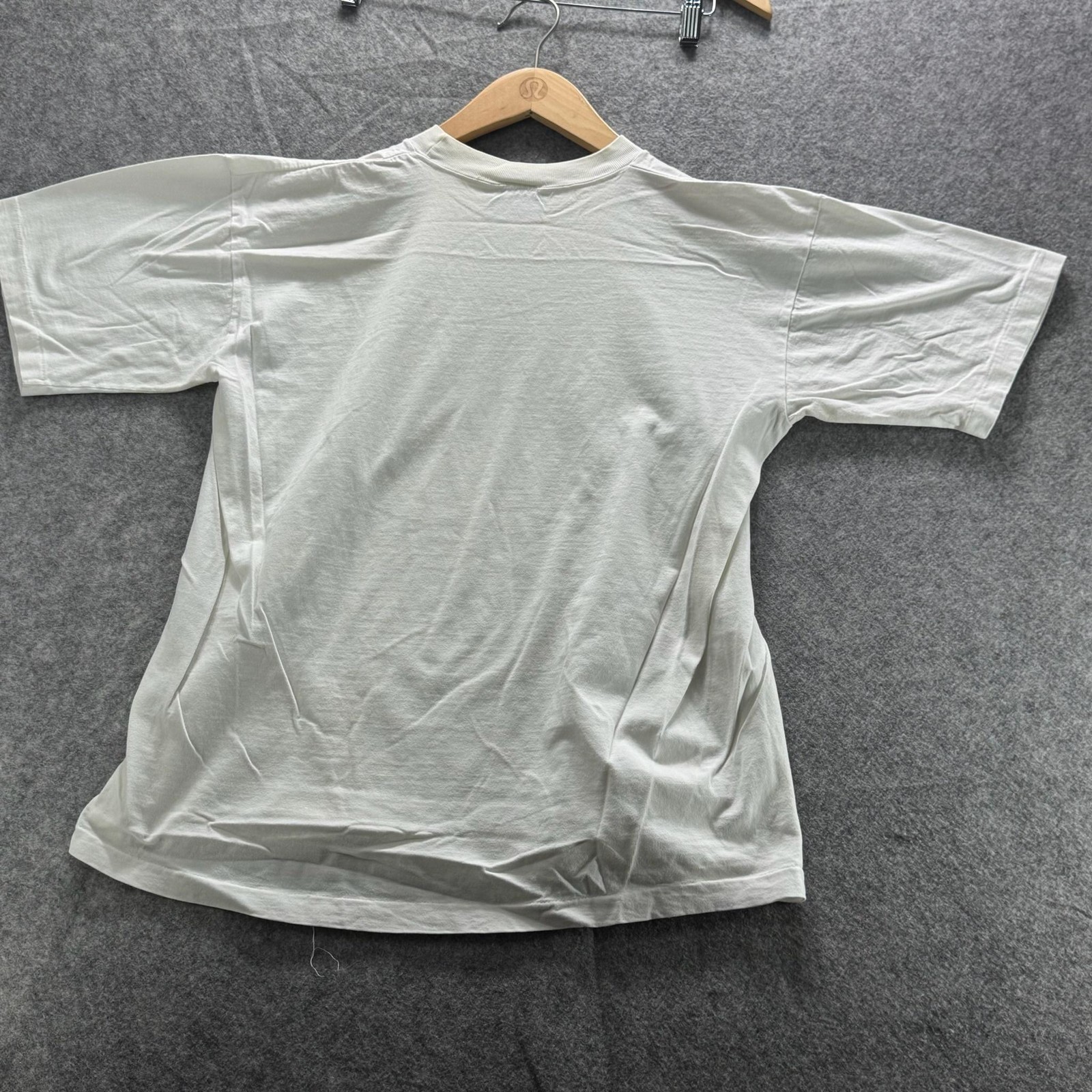 BYC Shirt Mens L White Heavyweight Cotton Crewneck Jersey Made IKorea Blank