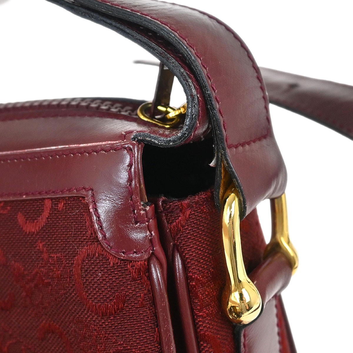 Celine Bordeaux C Macadam Shoulder Bag 145325