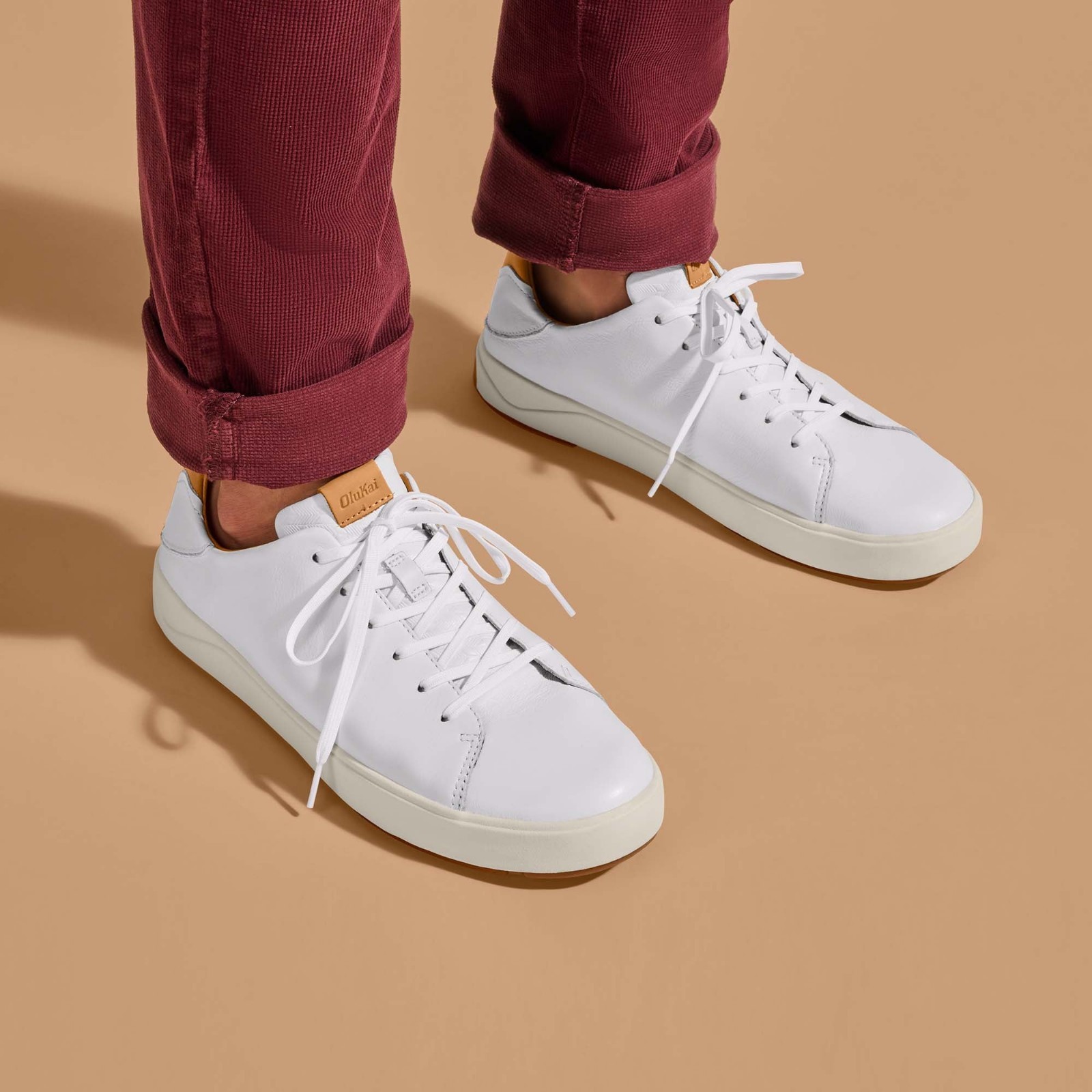 OluKai Lae‘ahi Lī ‘Ili Men’s Leather Sneakers Brand New Authentic