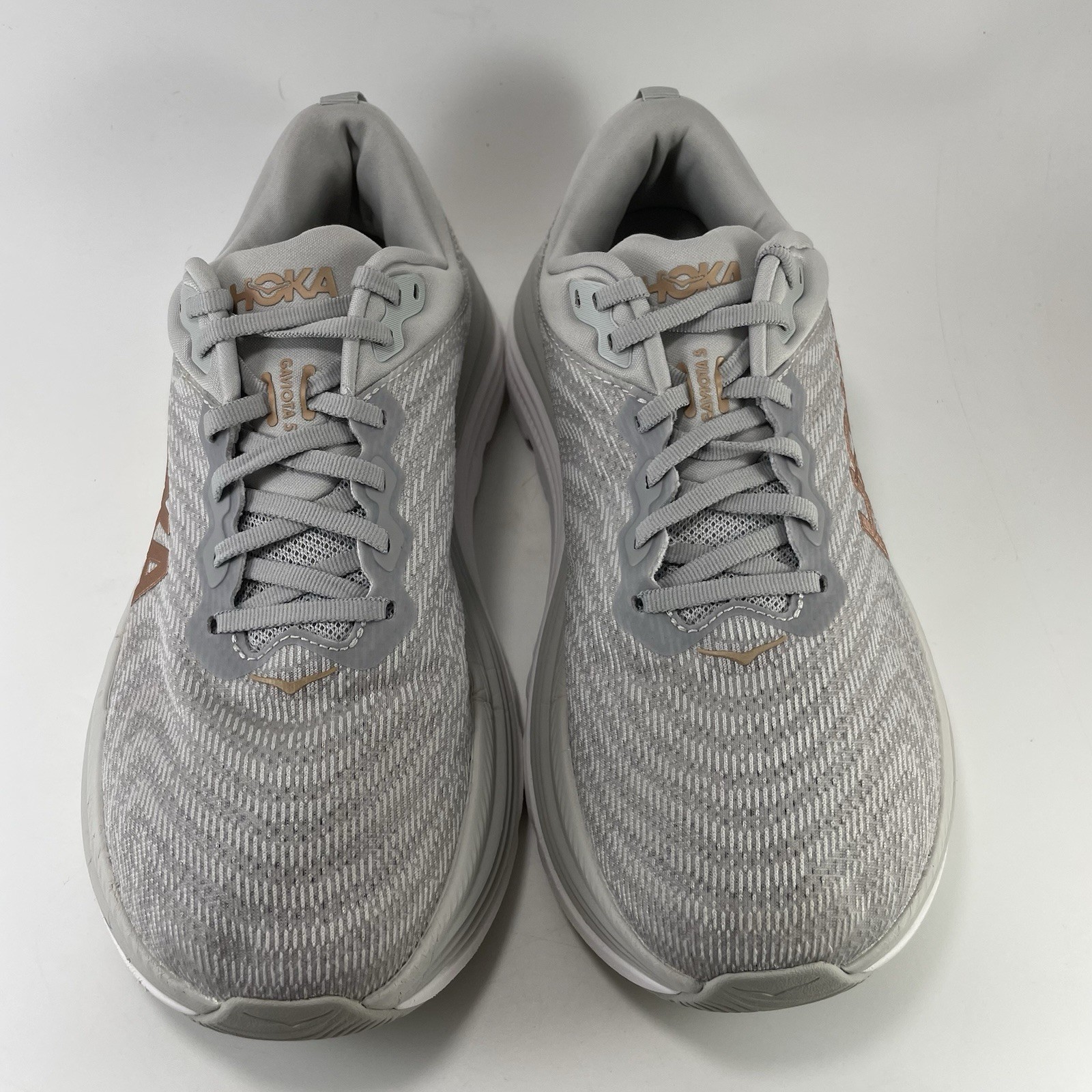 Hoka Gaviota 5 Wide Womens Size 10 D Harbor Mist/Rose Gold Running Shoes