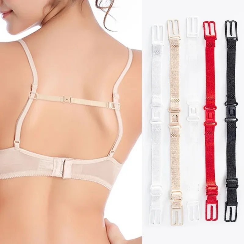 8Pcs Bra Strap Clips Elastic Non-slip Strap Holder Women Bra Rope Adjustable USA