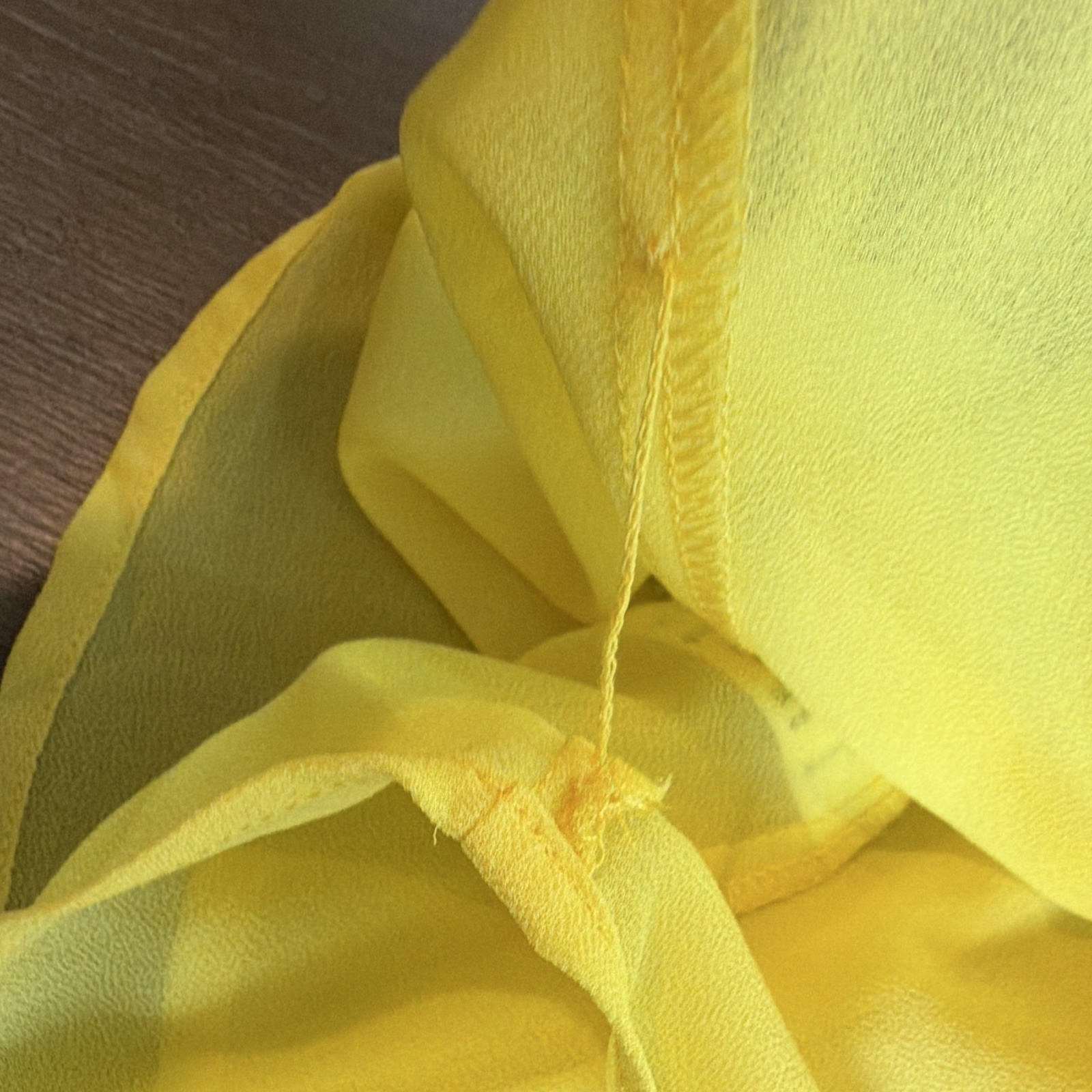 Naked Zebra Pink & Yellow Chiffon Spaghetti Strap Cami Blouse Women’s Small Lot