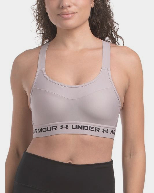 NWT Women’s Under Armour Gray Crossback High Support Sports Bra