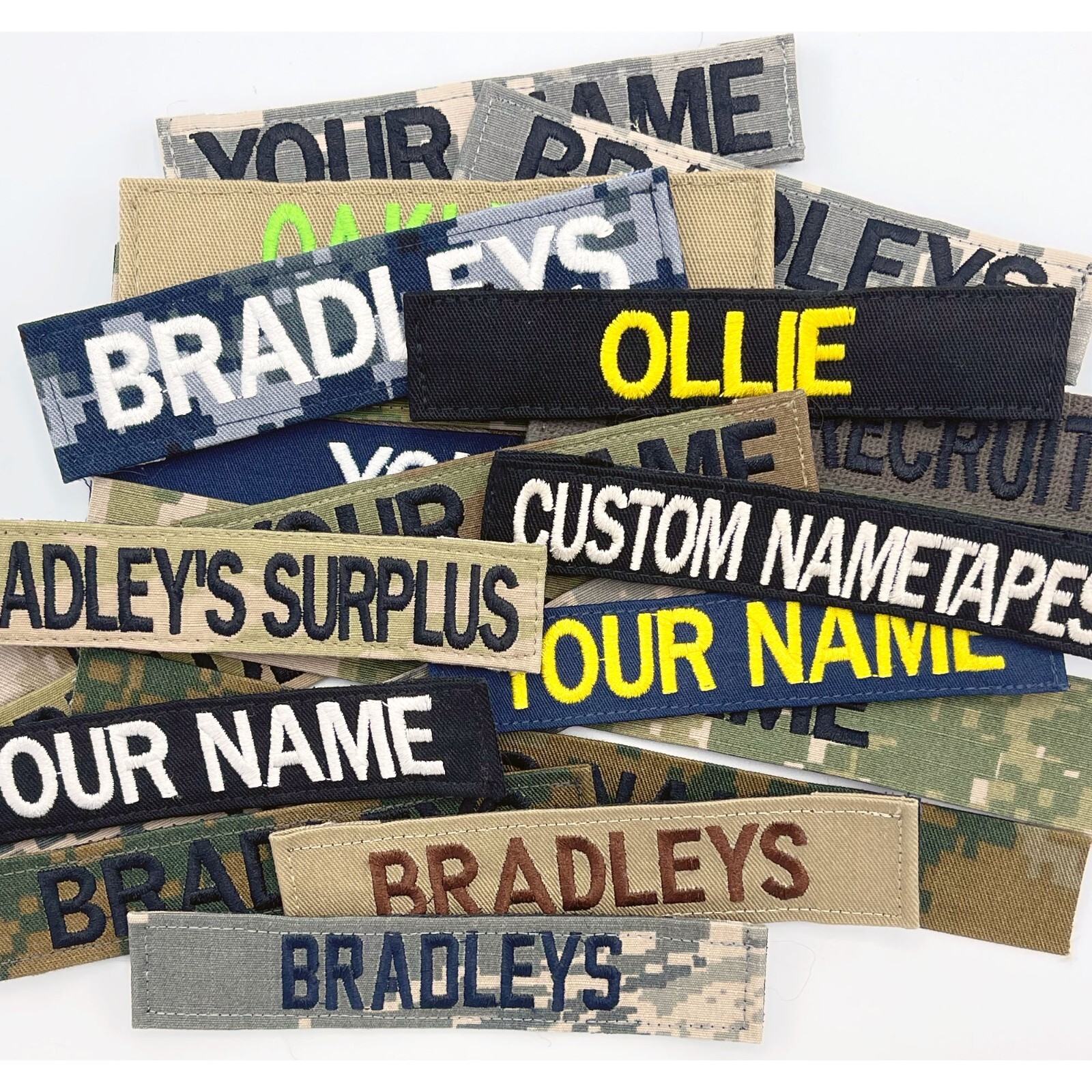 Name Tapes, Military Nametapes, Custom Name Patches, Embroidered Name Tags