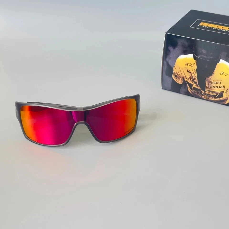 Oakley Turbine Rotor OO9307 Grey Clear Frame Prizm Ruby Lenses Sunglasses W/Box