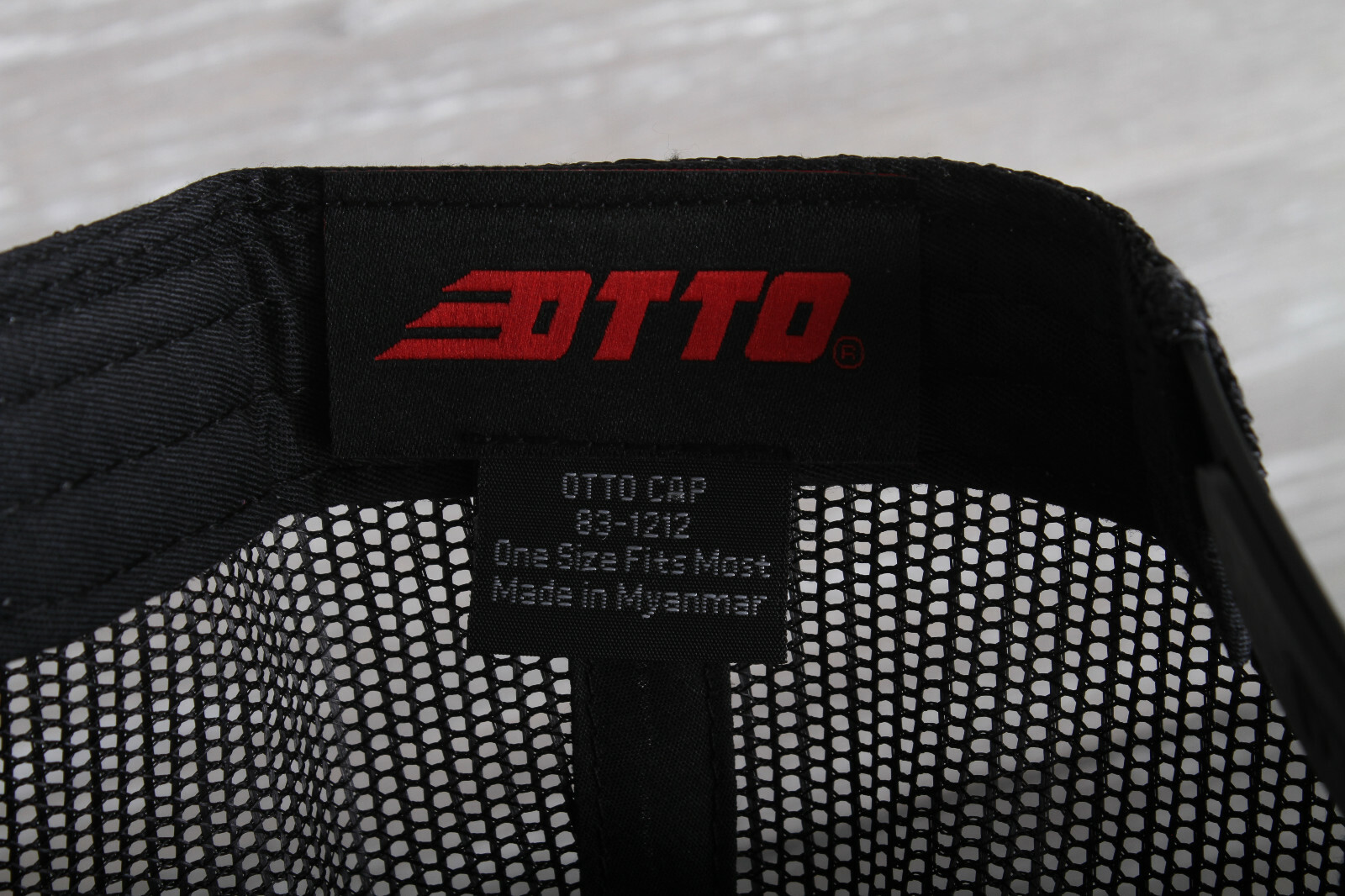 Rainbow trout leather patch on an Otto 6 Panel Cork Mesh Back Hat
