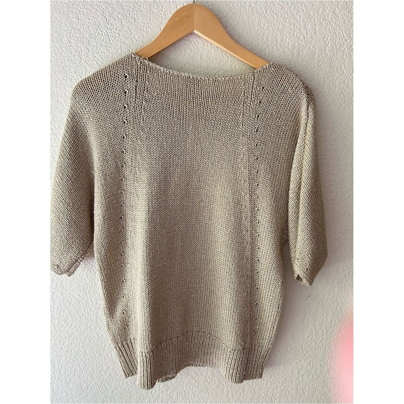 Golden Hour Harbor | Chico’s Metallic Knit Sweater | Coastal Quiet Luxury