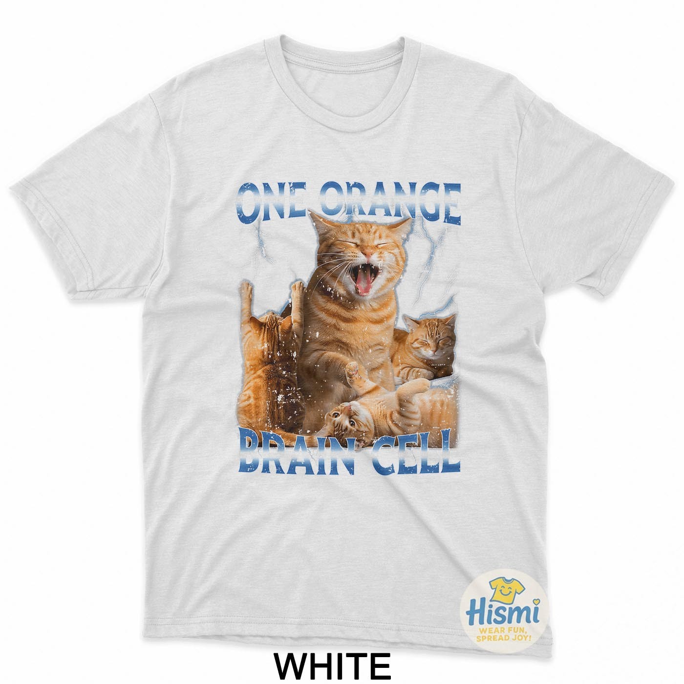 One Orange Brain Cell Funny Cat Meme Quirky Humor T-Shirt