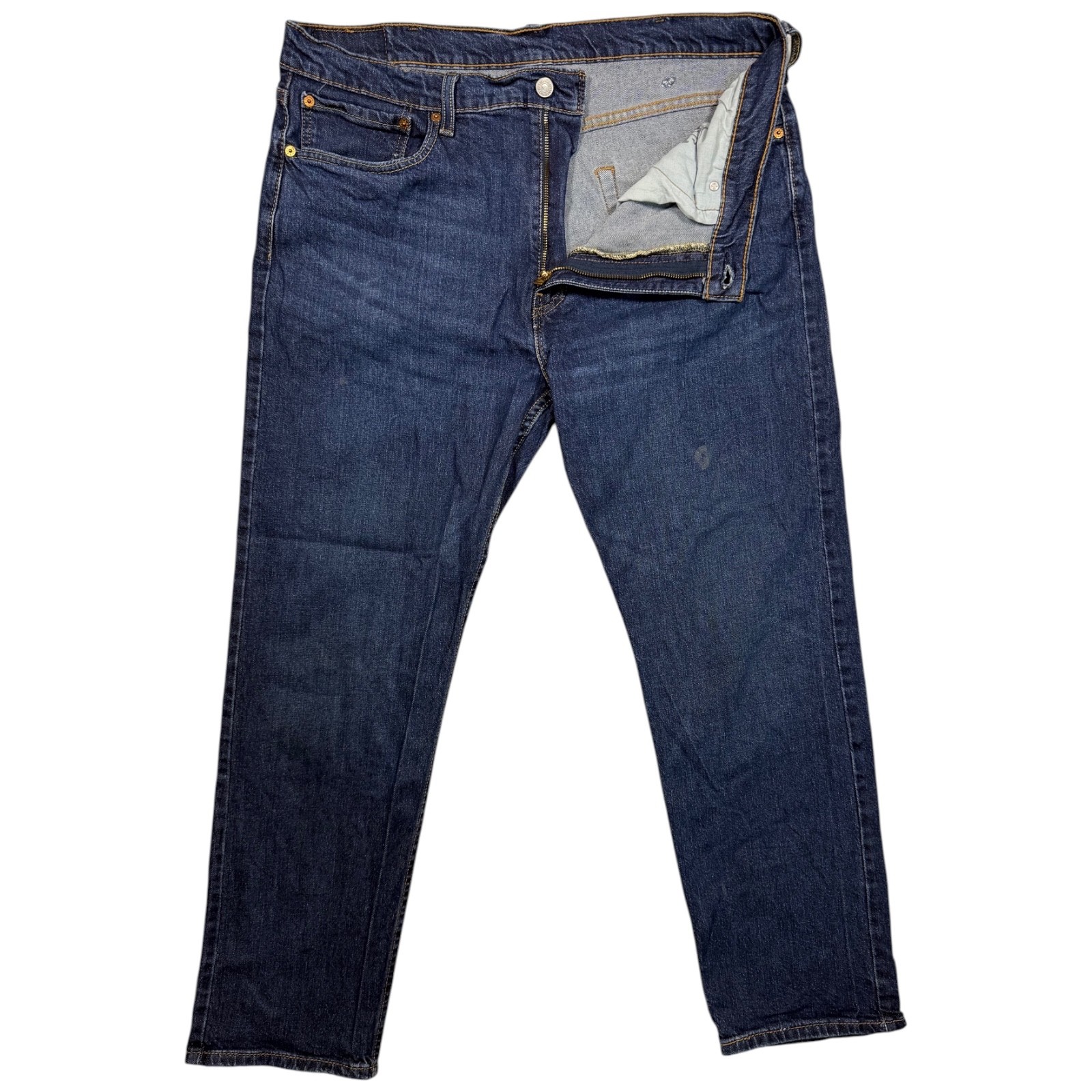 Levi’s 502 Blue Tapered Leg Regular Fit Zip Fly Men’s Jeans Size 38W 28L