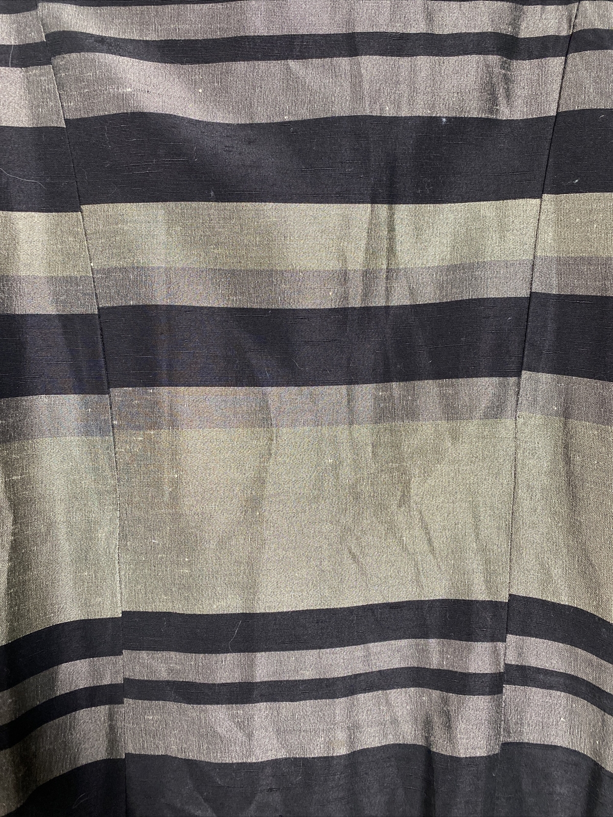 Betsys Things Top Womens 12 Black Gray Zip Fitted Career Striped Embellished