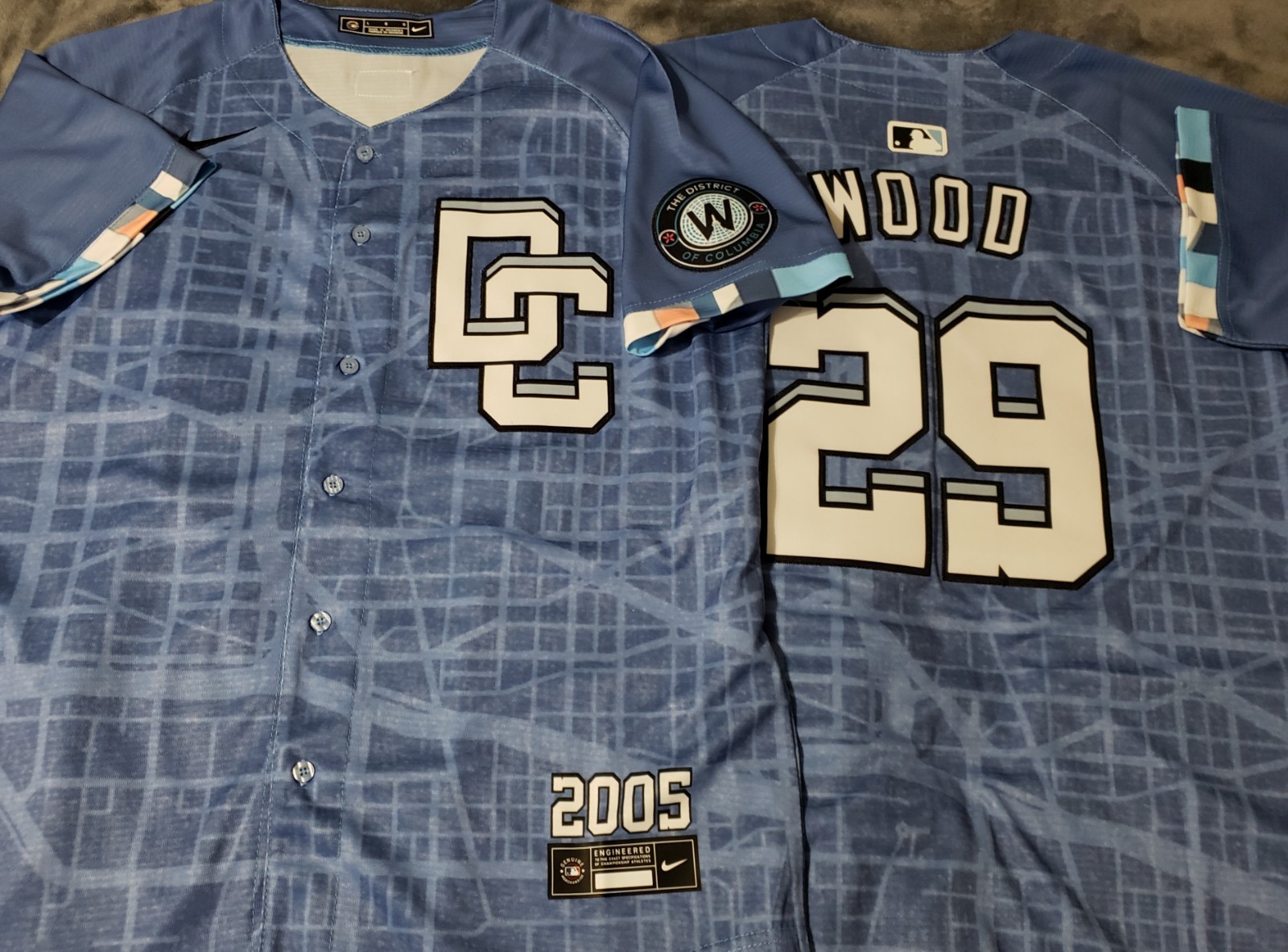 Fast Free Shipping! Large James Wood Washington Nationals Stitched Jersey 29