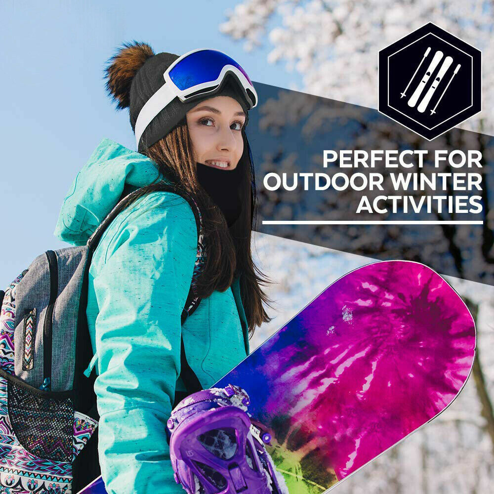 Winter Neck Warmer Gaiter Fleece Windproof Face Mask Cover Scarf for Men Women