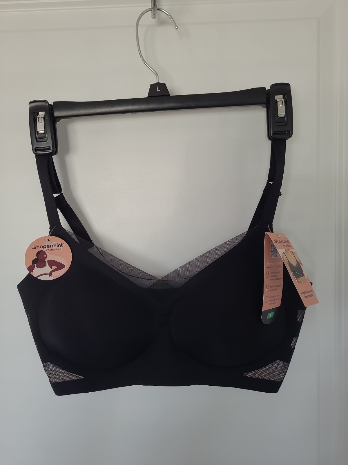 shapermint Womens bra Black Sz. large NEW