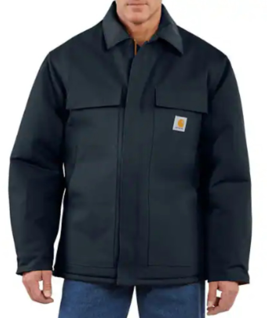 CARHARTT MEN’S LOOSE FIT FIRM DUCK TRADITIONAL COAT Sz MEN XLT DARK NAVY $145