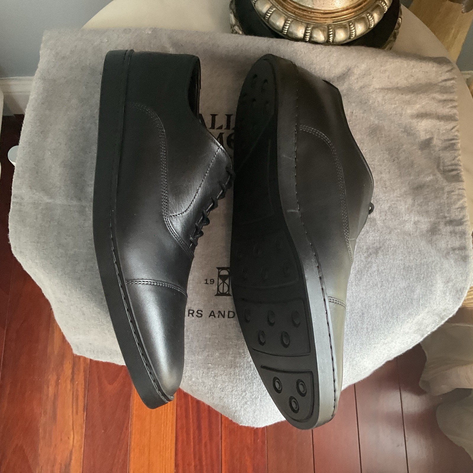 Allen Edmonds Park Avenue Cap Toe Oxford Leather Shoes Size 10 Black Made in USA