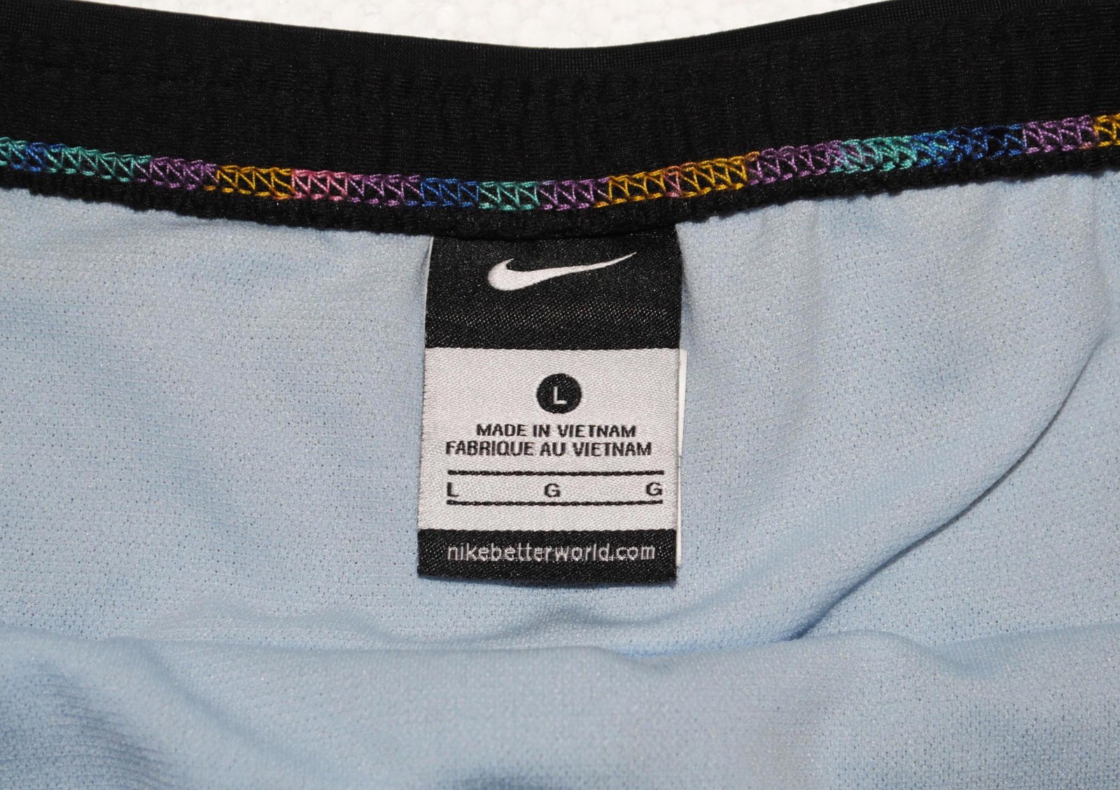 Womens NIKE Sz L Black Elasticized Waist 2″ Volleyball Athletic Shorts + Liner