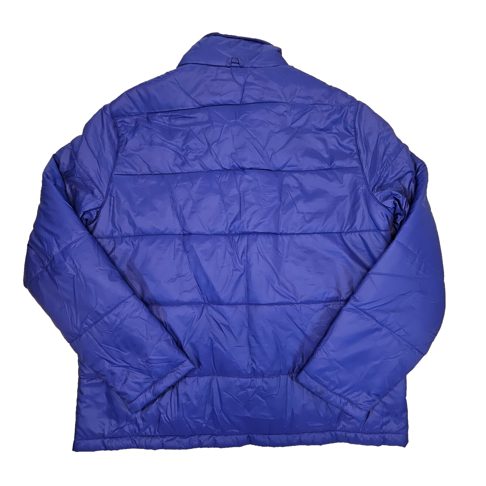 Lands’ End Primaloft Full Zip Puffer Jacket Lightweight Pockets Gorpcore Blue L