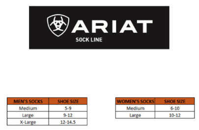 ARIAT Mens Men`s Cotton 3 Pack Crew Socks, Black