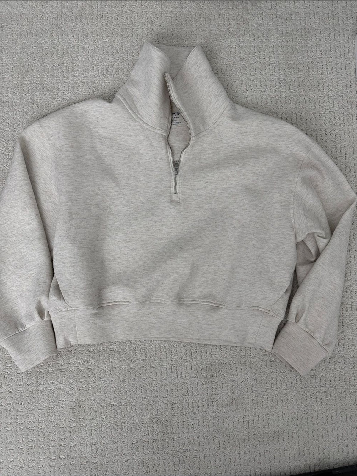 Old navy beige and Light Gray Quarter-Zip Pullover Sweater
