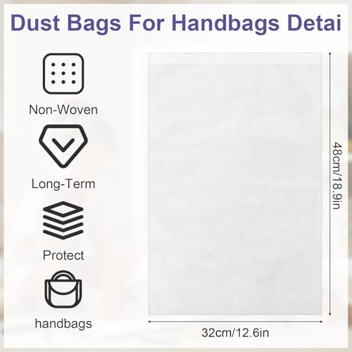 Ouligay 10 PCS Purse Dust Bags for Handbags 19×12.5inch Dust Cover Bag for