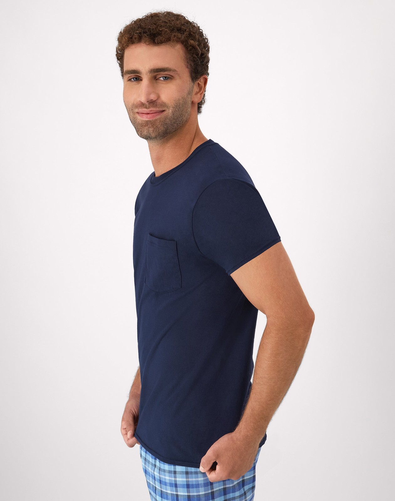 Hanes Men’s Cotton Pocket T-Shirt, Moisture-Wicking with Odor Control, Assorted