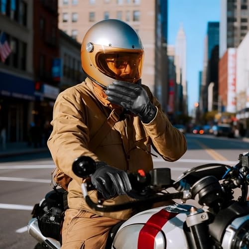 Leather Gloves for Men, Super Soft Warm Cashmere Lining, Full Hand