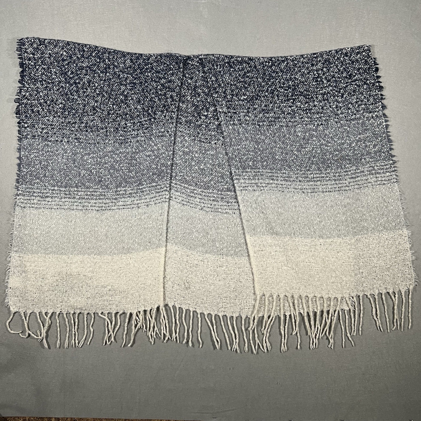 Women’s Square Shawl Poncho Wrap Slit Neck 100% Poly One Size