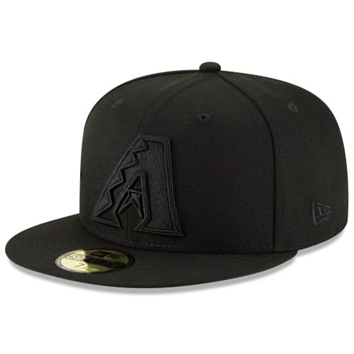 New Era Arizona Diamondbacks Black on Black Youth Fitted Hat MLB Basic Kids Cap