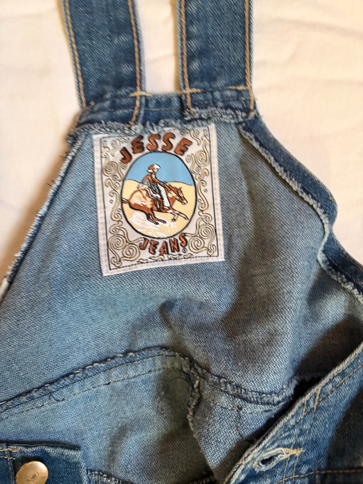 Vintage 80’s/90’s Jessie Jeans Denium shortalls / overalls Size 11/12