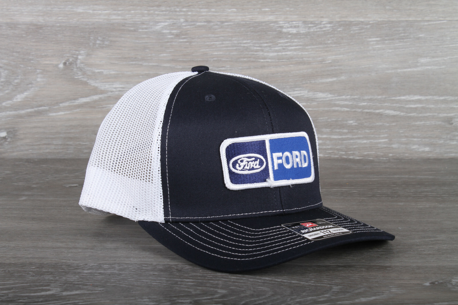 Vintage Ford Patch on a Richardson 112 Trucker Snapback Hat