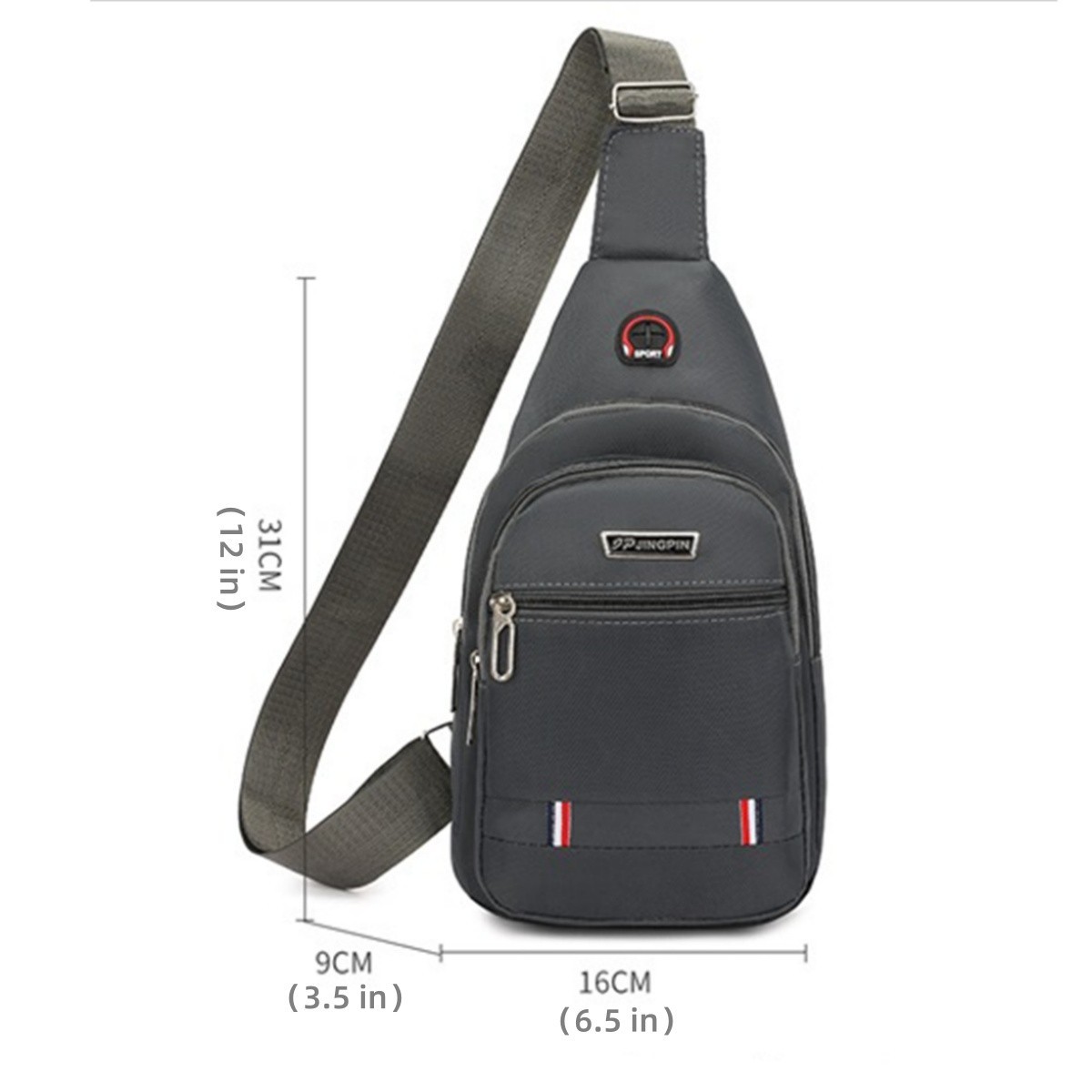Men’s Canvas Sling Backpack Shoulder Bag Travel Casual Crossbody Chest Pack US