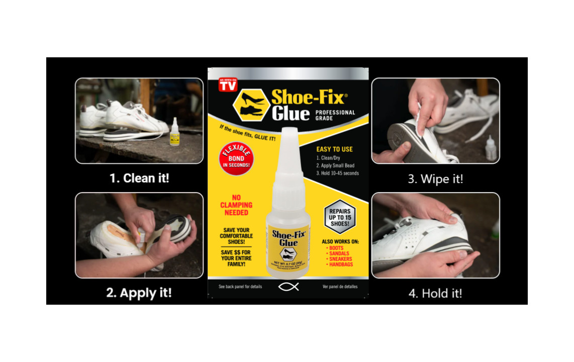 Boot-Fix & Shoe-Fix Glue : Instant Professional Grade Shoe Repair Glue 2 pack