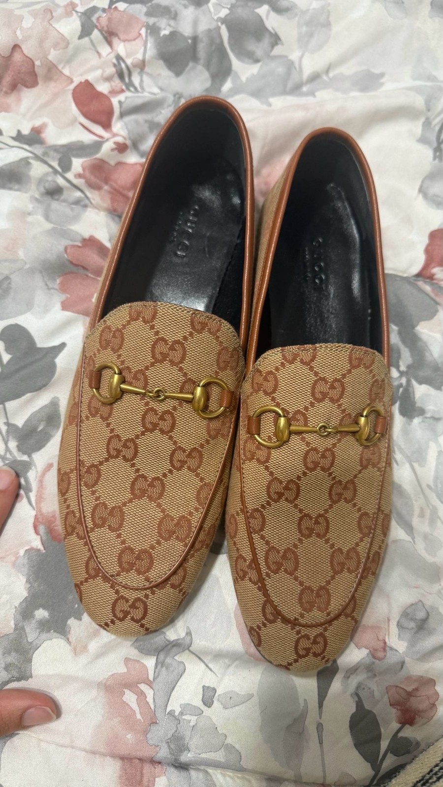 Gucci Jordaan GG Supreme Canvas Horsebit Loafers