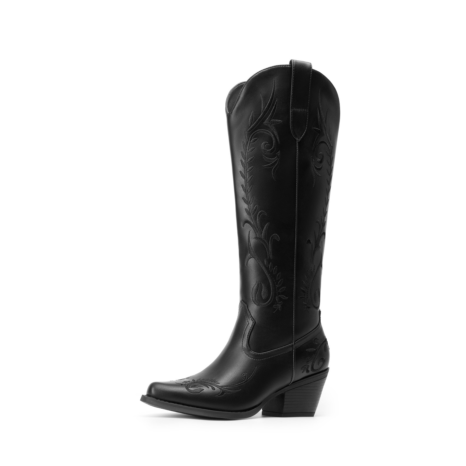 Womens Cowboy Boots Knee High Western Retro Embroidered Cowgirl Boots
