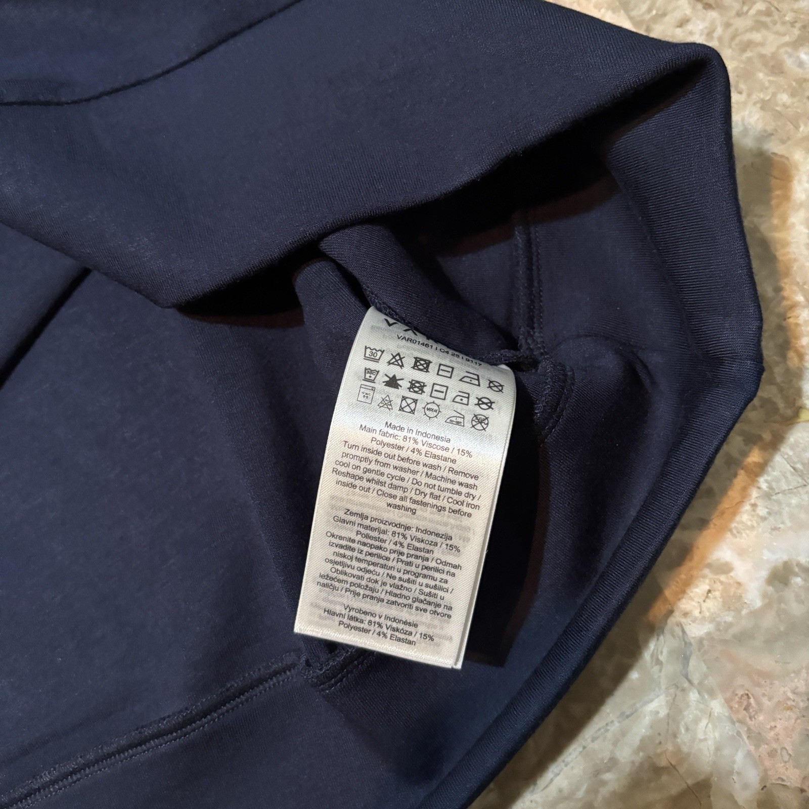 Varley Sweatshirt Womens Medium Blue Double Soft Knit Hawley Half Zip NEW