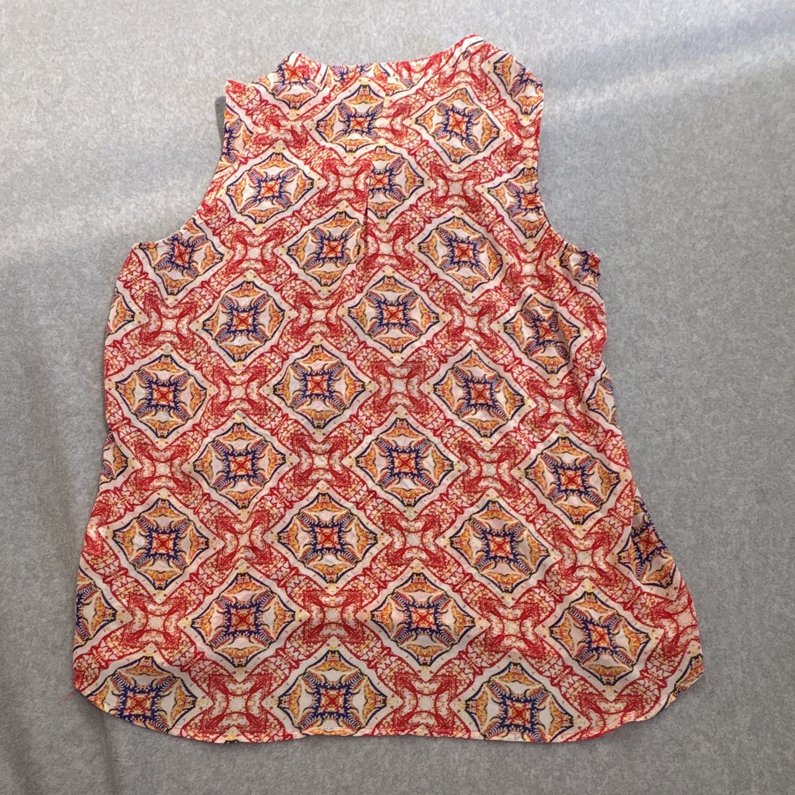 fig and flower Women’s Multicolor Geometric Square Neck Blouse Large