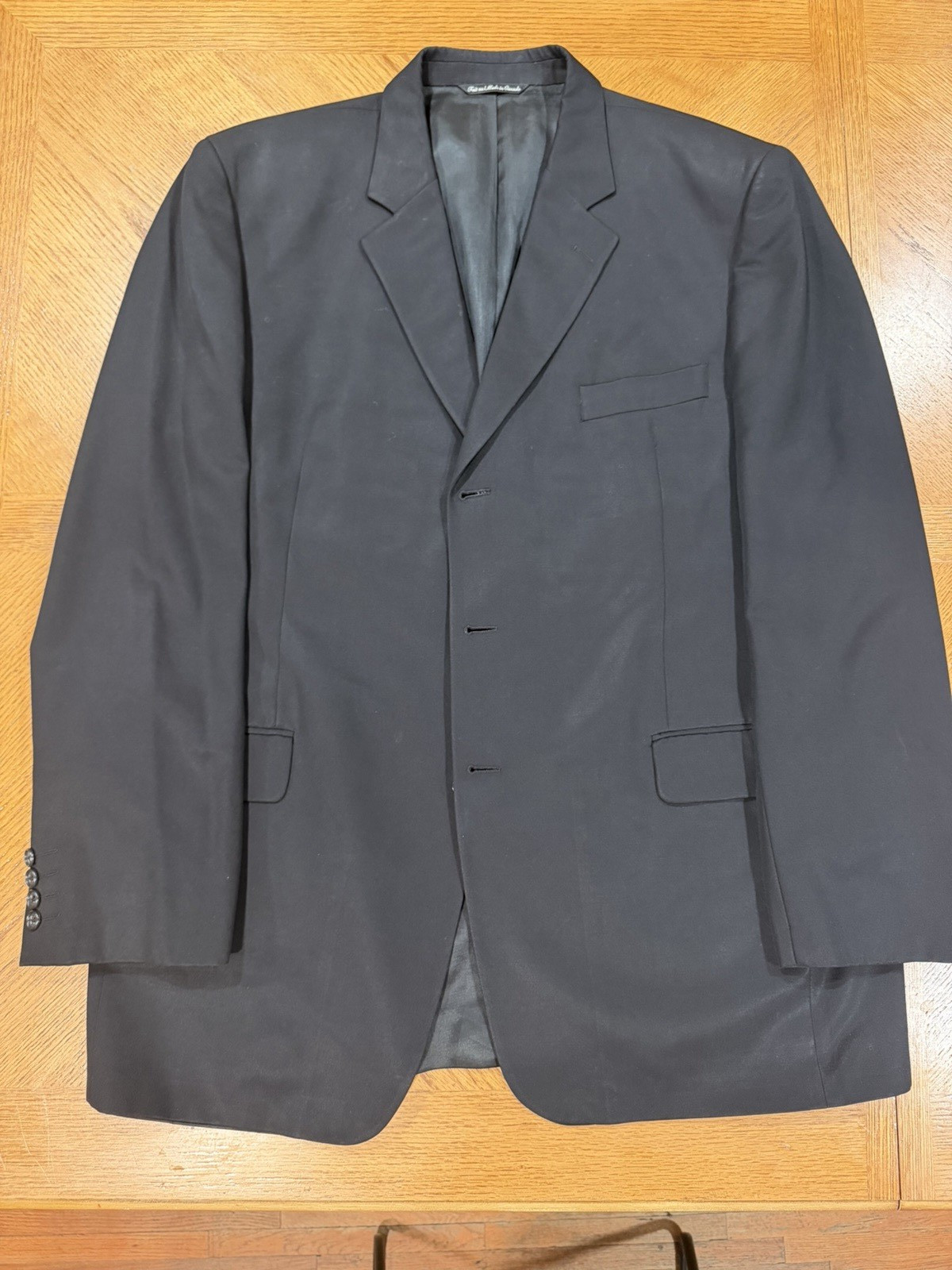Loro Piana Fabric Malibu Clothes Beverly Hills Solid Black Blazer Canada 46L/48R