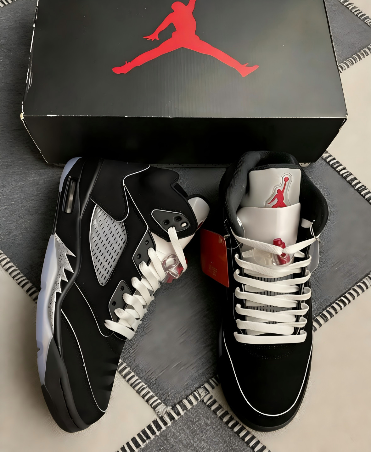 Air Jordan 5 “BLACK METALLIC REIMAGINED” High Top Men’s Baketball Shoes