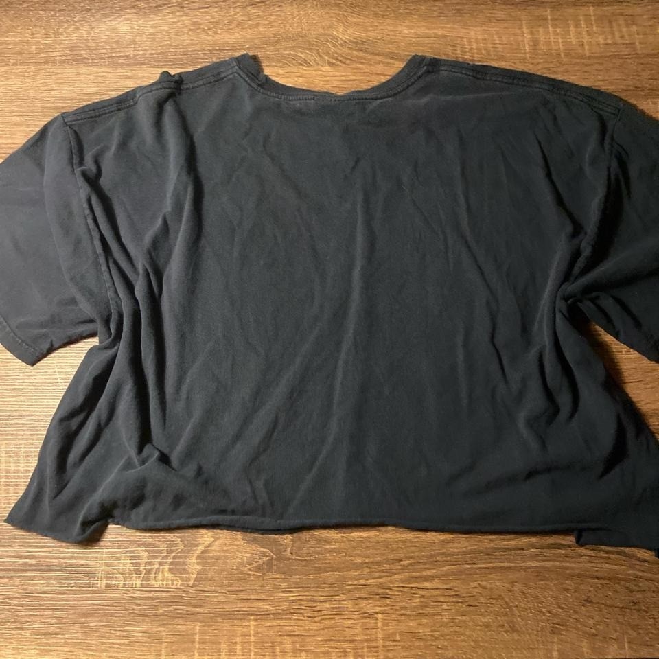 Black and green vintage rock n roll baggy crop top tshirt