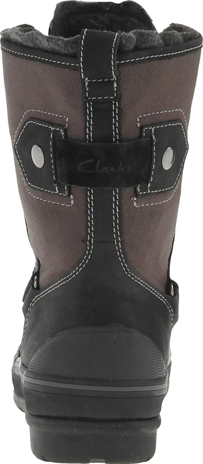 Clarks Water Proof Snow Boots Womens Muckers Squall Leather Black Size:5 M