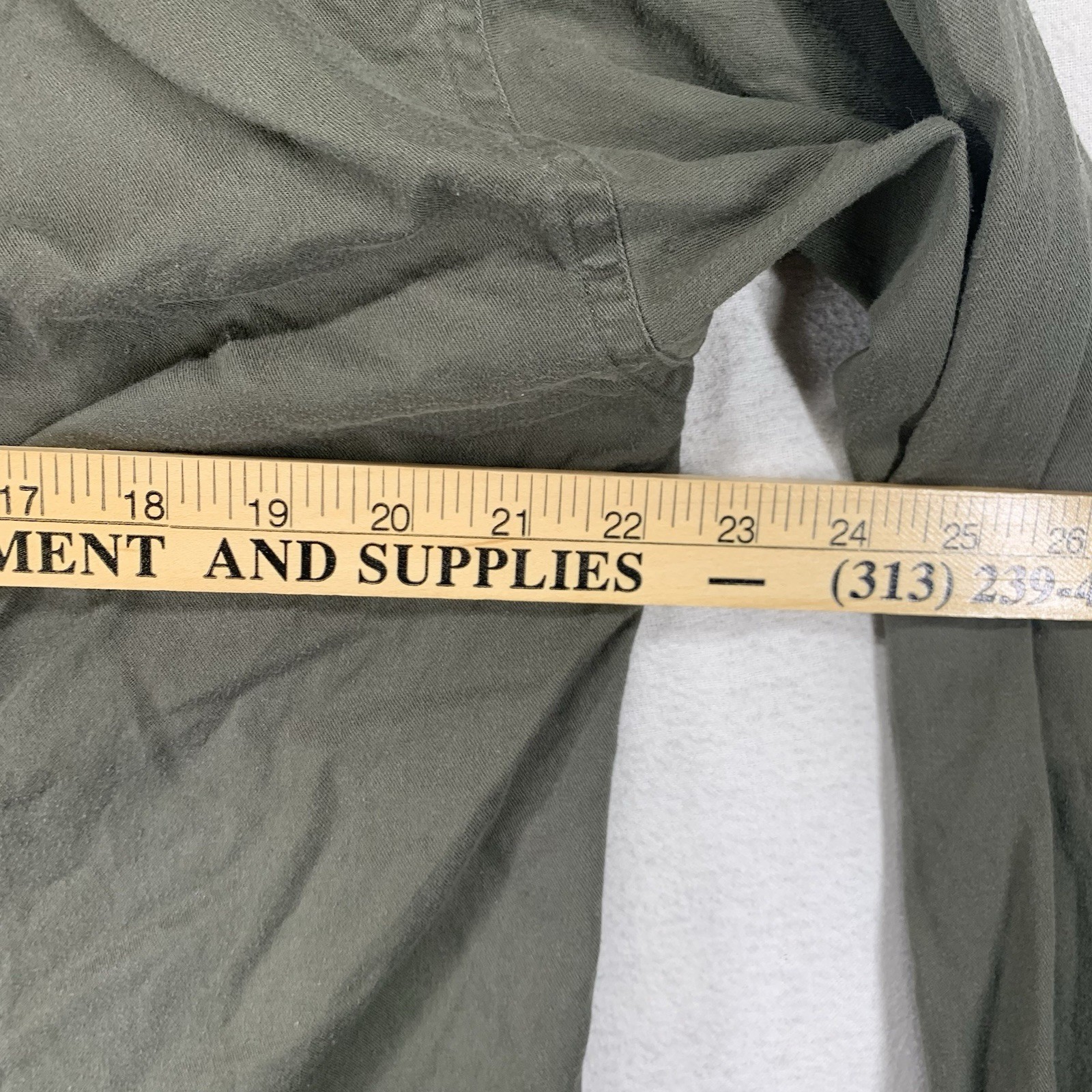 Vtg Y2K Bugle Boy Long Sleeve Shirt Mens M Solid Earth Tone Olive Green 90s