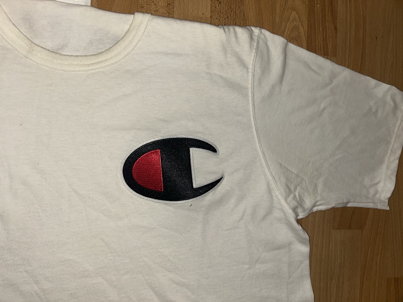 Vintage Champion Heritage Mens White Classic Big C Logo Size Extra-Large