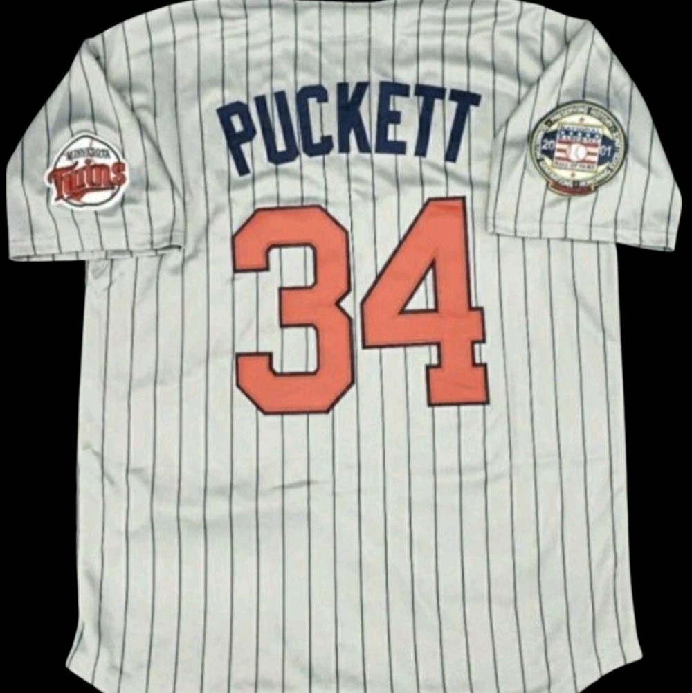 Kirby Puckett Minnesota Twins Men’s Alternate Road Gray Baseball Jersey
