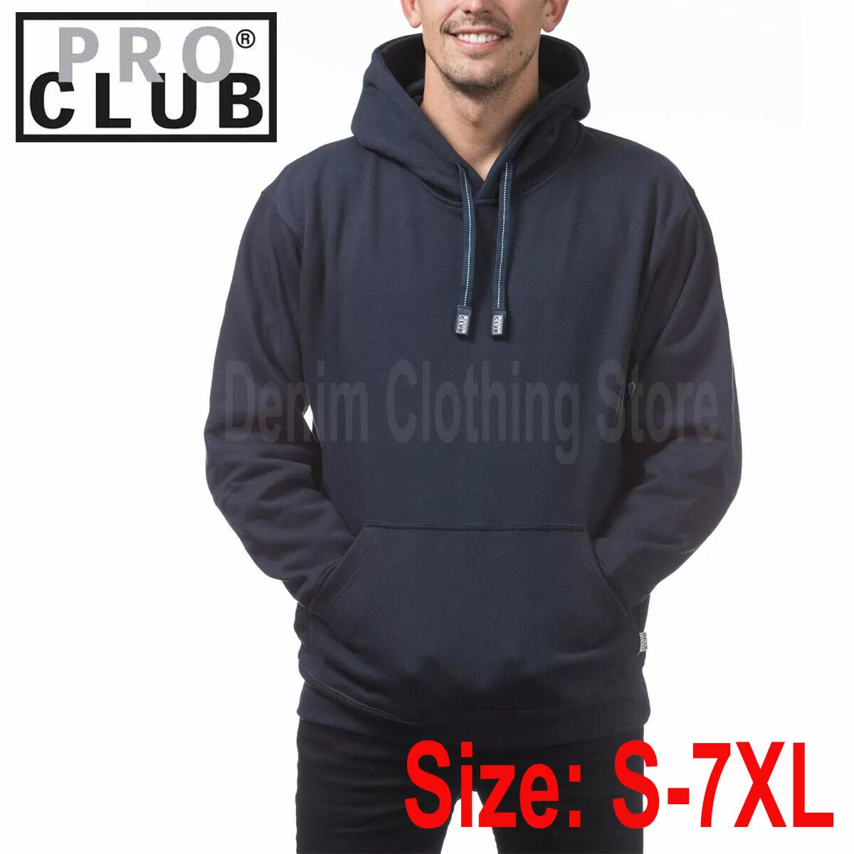 1 NEW PRO CLUB HEAVY WEIGHT PULLOVER HOODIE SWEATSHIRTS HOODED HOODY SIZE S-7XL